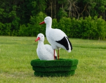 Топиари Аисты в гнезде, семья газон Deluxe Топиари Аисты в гнезде, семья газон Deluxe