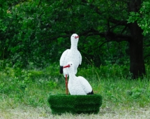 Топиари Аисты в гнезде, семья газон Deluxe Топиари Аисты в гнезде, семья газон Deluxe