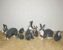 Топиари композиция Зайцы серые, кружок - газон Eco Топиари композиция Зайцы серые, кружок - газон Eco