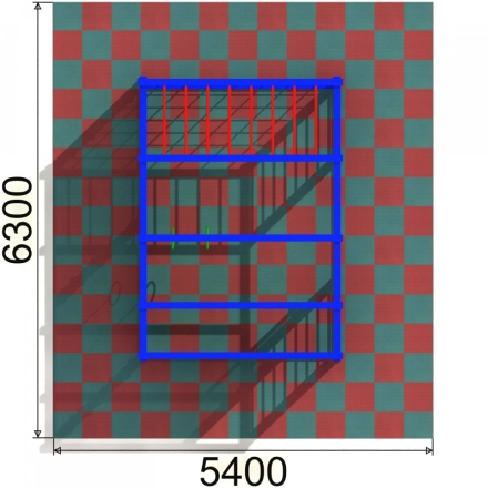 Уличный спортивный комплекс Атлетический куб 2 для детской площадки, фото 3