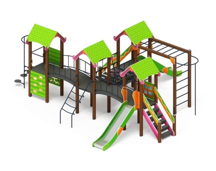 Детская игровая площадка Лукоморье ДИК 2.25.08-01.С H=1200, металлический скат, фото 3