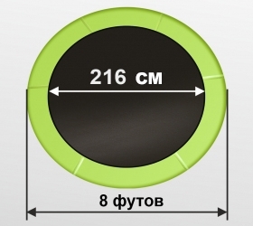 ARLAND Батут 8FT с внешней страховочной сеткой и лестницей (Light green), фото 2