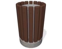 Урна со вставкой на бетонном основании Неделимое круглая