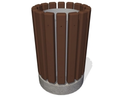 Урна со вставкой на бетонном основании Неделимое круглая, фото 2