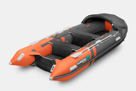 Gladiator E 420 PRO AIR Оранжево-темносерый моторная лодка ПВХ НДНД, фото 2
