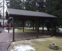 Навес для двух машин ТРИУМФ Премиум комплектация