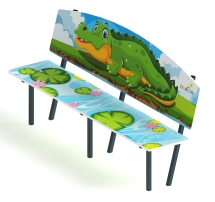 Скамейка детская Крокодил - МФ 41.01.01-И1 Скамейка детская Крокодил - МФ 41.01.01-И1
