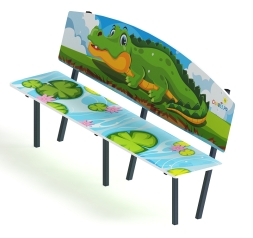 Скамейка детская Крокодил - МФ 41.01.01-И1, фото 2