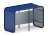 Навес контейнерной площадки для мусора (синий) (2 секции) (под анкера) МФ 55.01.02-03