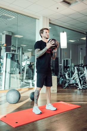 Мяч тренировочный черный 7 кг, фото 6