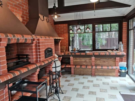 Печь Аристократ 854 Радиальный кирпич красный с коричневым, фото 3