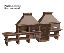 Печь Аристократ 854 Радиальный кирпич красный с коричневым Печь Аристократ 854 Радиальный кирпич красный с коричневым