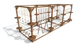 Быстровозводимый веревочный парк 16 этапов, фото 2