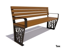 Парковая скамейка Роща, Сосна 3 м