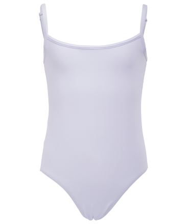 Купальник гимнастический на бретелях, хлопок, белый, р. 44-48, фото 1