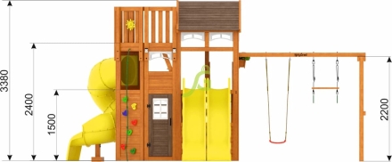 Детская площадка IgraGrad Клубный домик 4 Luxe с двумя горками, фото 4