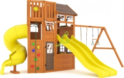 Детская площадка IgraGrad Клубный домик 4 Luxe с двумя горками, фото 1