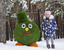 Топиари смайлик В шляпе - газон Premium, фото 2