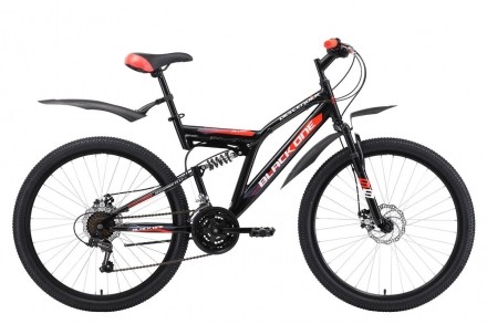 Велосипед Black One Descender FS 26 D Alloy чёрный/красный/белый 20&quot;, фото 1