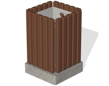 Урна со вставкой на бетонном основании Неделимое квадратная