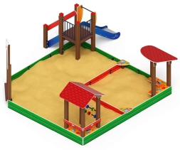 Песочный дворик с горкой (Ракушки) - ИО 6.01.05-01 H=750, фото 4