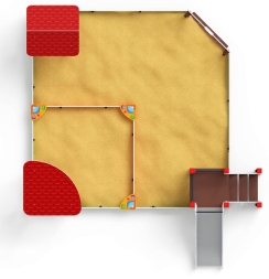 Песочный дворик с горкой (Ракушки) - ИО 6.01.05-01 H=750, фото 5