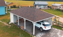 Навес для машин с хозблоком ПРАЙМВИЛЬ Несущий каркас, фото 5