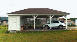 Навес для машин с хозблоком ПРАЙМВИЛЬ Несущий каркас, фото 1