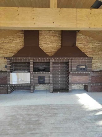 Печь Аристократ 854 Прямоугольный кирпич коричневый, фото 5