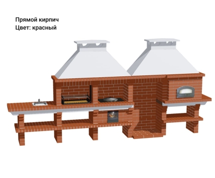 Печь Аристократ 854 Прямоугольный кирпич коричневый, фото 11