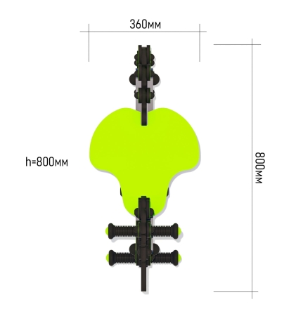 Качалка на пружине ЛД042001 для детской площадки, фото 5