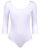 Купальник гимнастический с рукавом 3/4, хлопок, белый, р. 44-48
