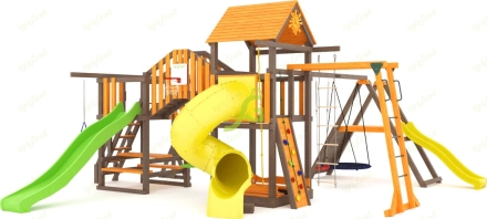 Детская площадка IgraGrad Панда Фани Мостик 2 с трубой, фото 3