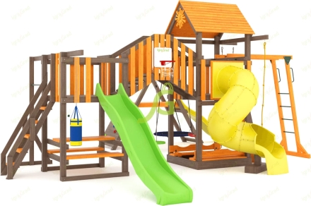 Детская площадка IgraGrad Панда Фани Мостик 2 с трубой, фото 1