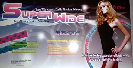 Обруч Superwide HAO TIAN 2R (8 секций: 4 роз, 4 голуб/ вес: 1,6кг/ d-105см), фото 1
