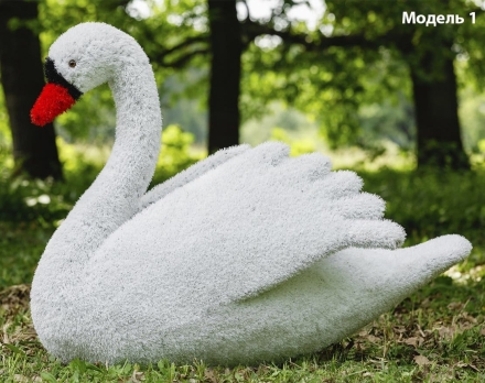 Топиари лебедь белый Модель 1 - газон Eco, фото 2