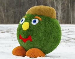 Топиари смайлик в берете - газон Eco+Premium, фото 2