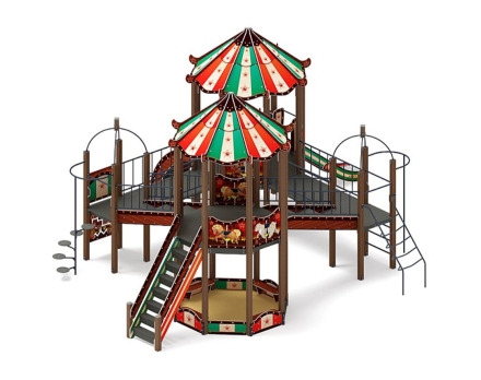 Детская игровая площадка Карнавал Шапито ДИК 2.22.06-01 H=1200, фото 3