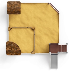 Песочный дворик с горкой (Коричневый) - ИО 6.01.05-02 H=750, фото 5