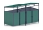 Навес контейнерной площадки для мусора (зеленый) (2 секции) МФ 55.02.02-01