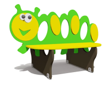 Скамейка детская Гусеница ВСТ 5791 для игровой площадки Скамейка детская Гусеница ВСТ 5791 для игровой площадки