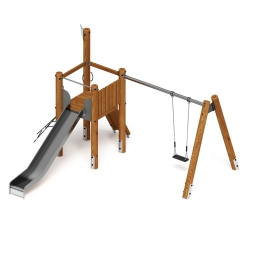 Игровой комплекс (лиственница темный) ДИК 2.24.03-Л.И1.01, фото 3