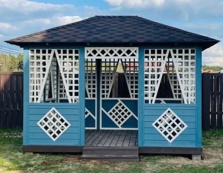 Прямоугольная беседка Ромб, фото 1