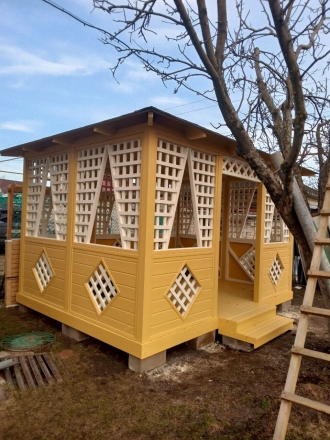 Прямоугольная беседка Ромб, фото 7