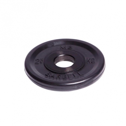 Диск олимпийский Barbell d 51 мм чёрный 2,5 кг, фото 1