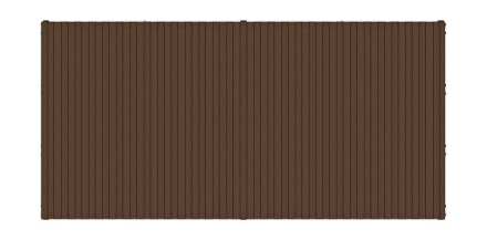 Навес контейнерной площадки для мусора (коричневый) (2 секции) МФ 55.02.02-02, фото 5