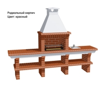 Печь Аристократ 710 Радиальный кирпич красный Печь Аристократ 710 Радиальный кирпич красный