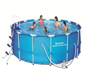 56830 Бассейн каркасный круглый MAX 457х122 см, фильтр-насос, лестница, фото 2