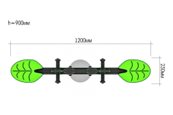 Качели-балансир на пружине ЛД045001 для детской площадки, фото 2 Качели-балансир на пружине ЛД045001 для детской площадки, фото 2