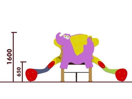 Горка двойная Слоненок 08211 для детской площадки, фото 2